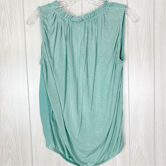Anthropologie | Dolan | Aurelia Seafoam Green Ruffle Tie Tank Top Blouse XS - Picture 2 of 10